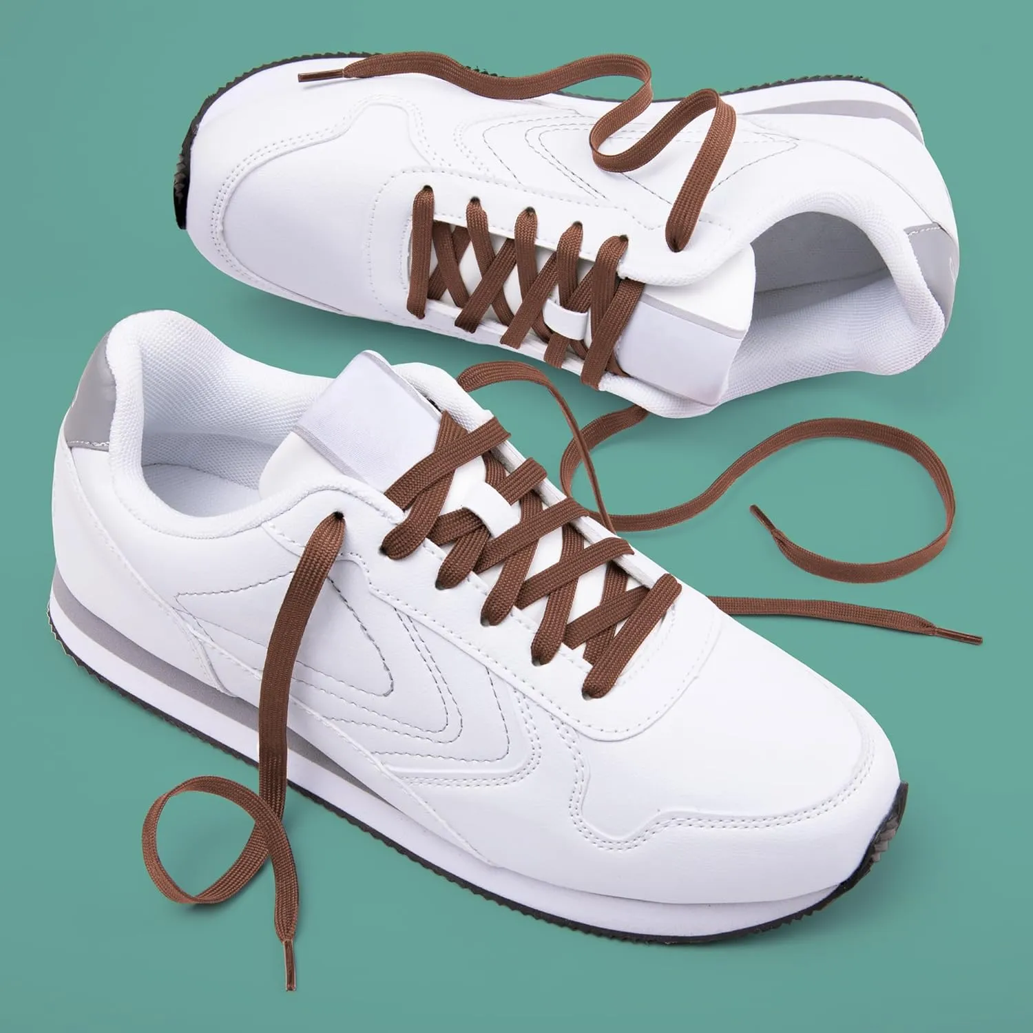 Miscly Flat Shoe Laces for Sneakers, Multiple Lengths and Colors Available