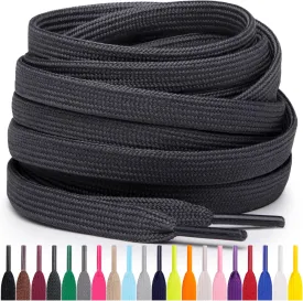Miscly Flat Shoe Laces for Sneakers, Multiple Lengths and Colors Available