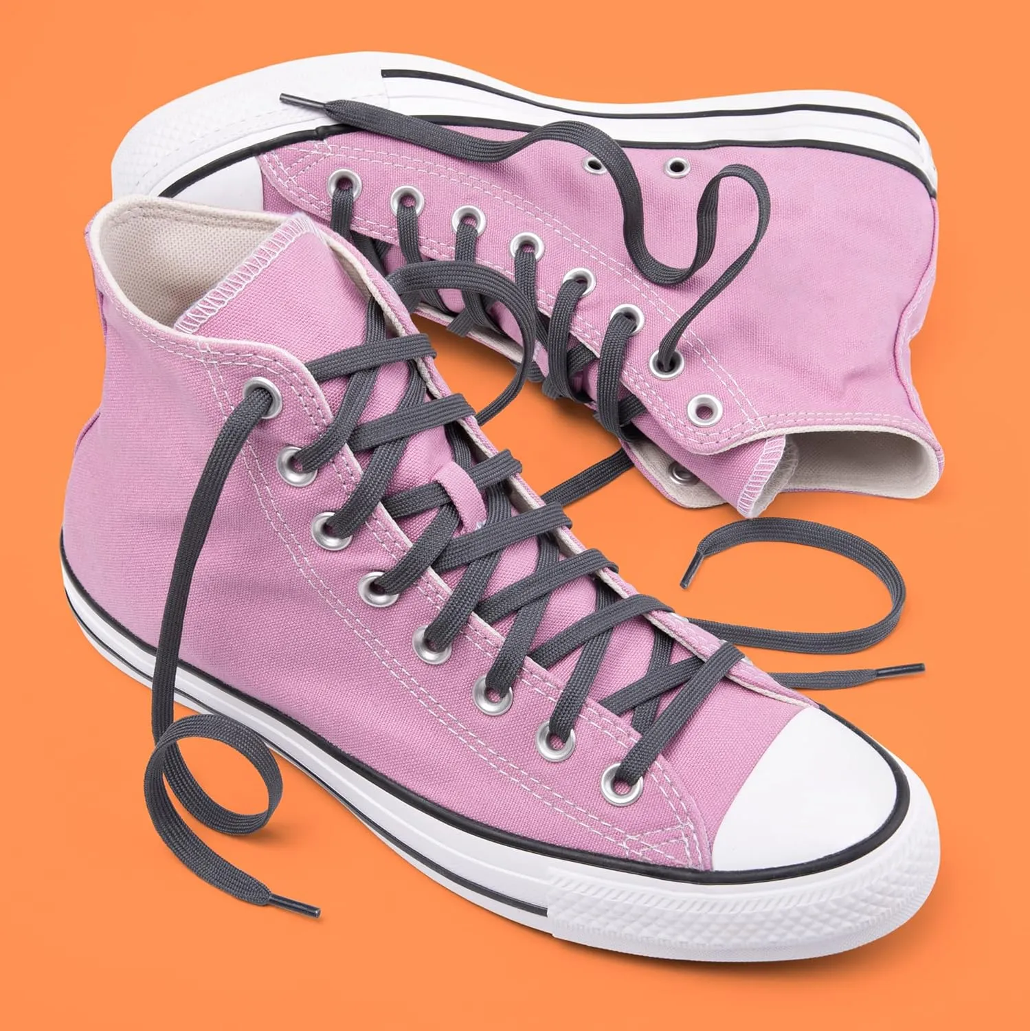 Miscly Flat Shoe Laces for Sneakers, Multiple Lengths and Colors Available