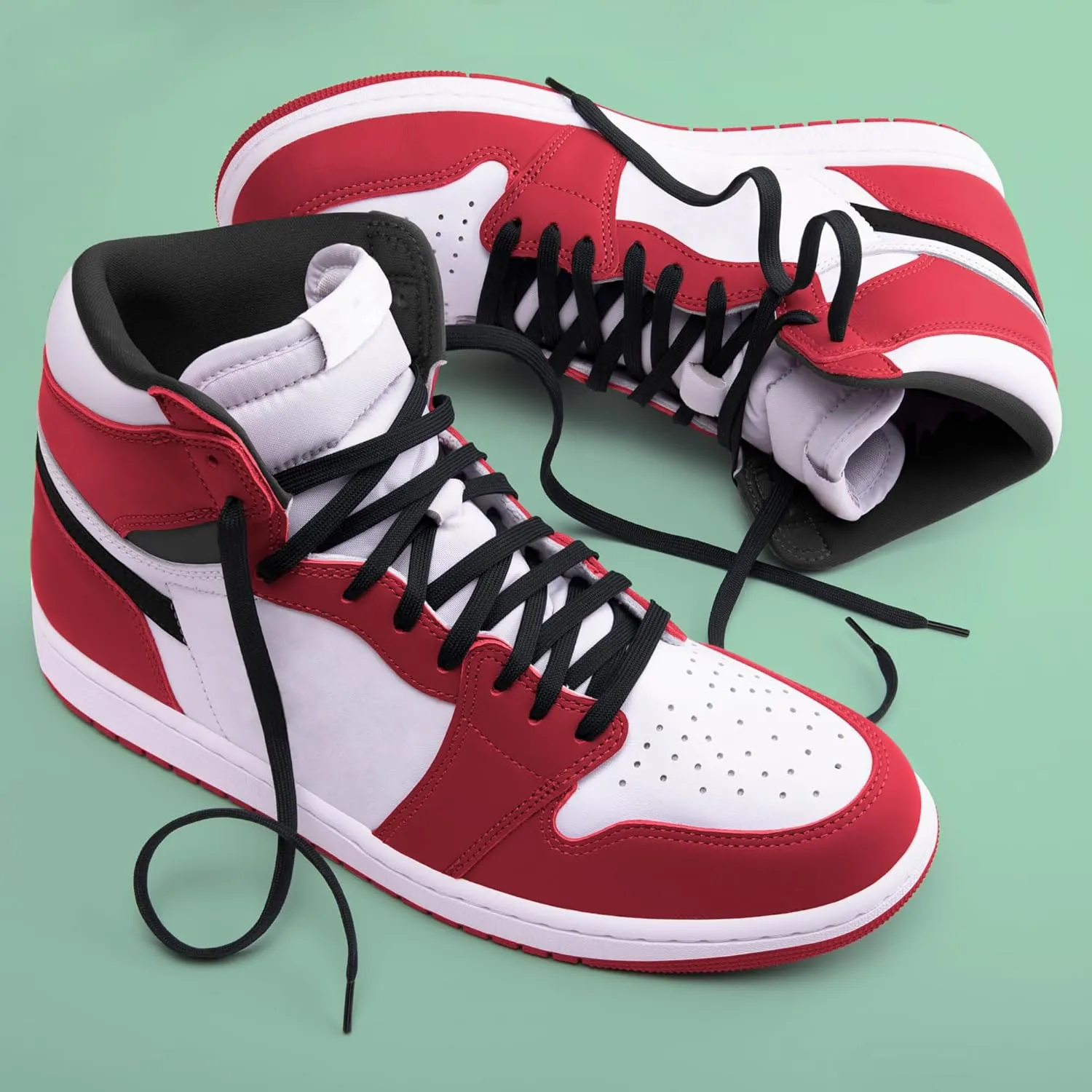 Miscly Flat Shoe Laces for Sneakers, Multiple Lengths and Colors Available
