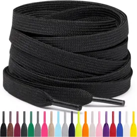 Miscly Flat Shoe Laces for Sneakers, Multiple Lengths and Colors Available