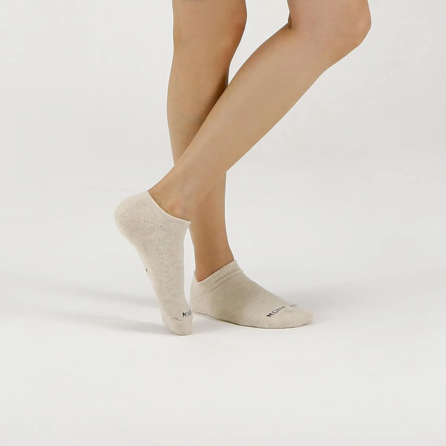 MONFOOT Men's/Women's 4-10 Pairs Cotton Cushion Low Cut Ankle Socks, Multipack