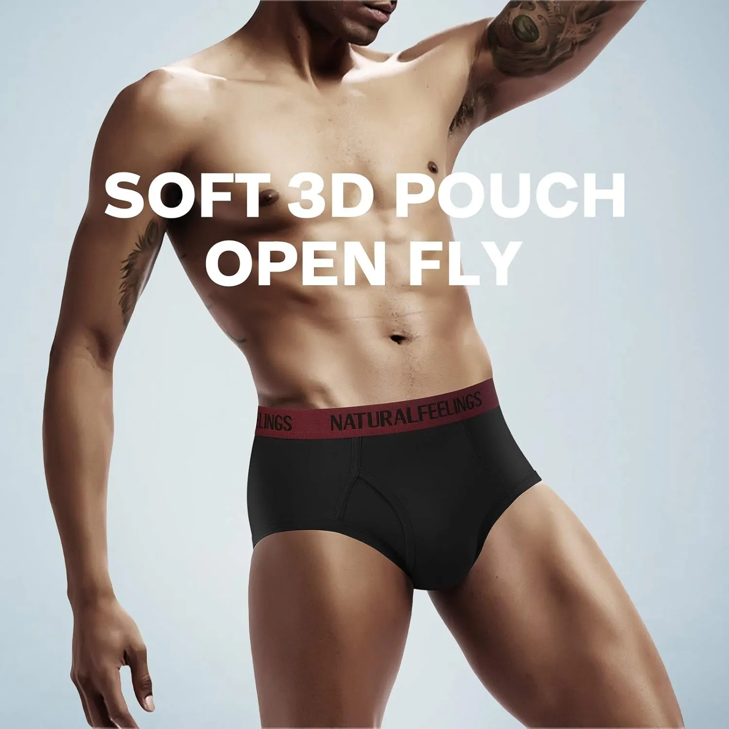 Natural Feelings Men's Briefs Underwear Multipack Mens Cotton Full Rise Briefs with Comfort Waistband S M L XL XXL??