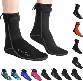 OMGear Water Socks Neoprene Socks Beach Booties 3mm 5mm Anti-Slip Wetsuit Footwear Fin Swim Sand Proof Socks