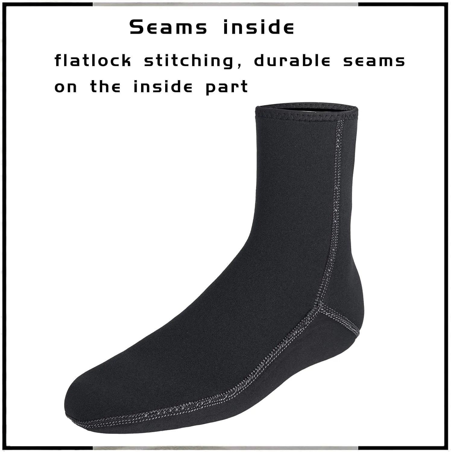 OMGear Water Socks Neoprene Socks Beach Booties 3mm 5mm Anti-Slip Wetsuit Footwear Fin Swim Sand Proof Socks