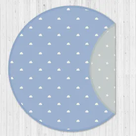 Organic Cushioned Playmat- Clouds (Blue)