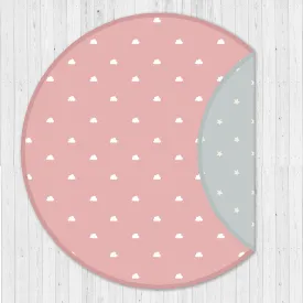 Organic Cushioned Playmat- Clouds (Pink)