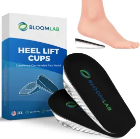 Orthopedic Heel Lift Inserts - 2 Pack, Plantar Fasciitis Relief, Height Increase Insole for Leg Length Discrepancies, Heel Spurs, Cups/Pads for Women/Men, Size L 0,6", Package May Vary