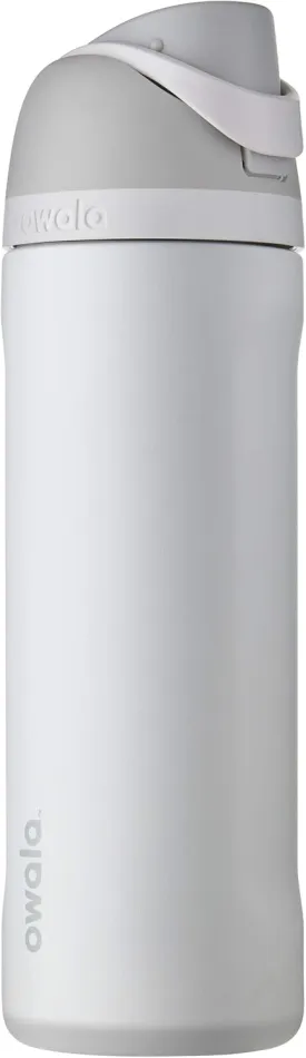 Owala FreeSip Insulated Stainless Steel Water Bottle with Straw for Sports, Travel, and School BPA-Free Sports Water Bottle, 24 oz, Shy Marshmallow