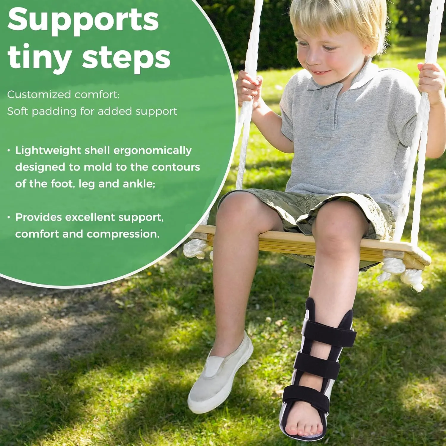 Pediatric Walking Boot For Kids,Fracture Boot for Kids, Orthopedic Support Shoe for Youth Ankle Break Injury, Kid's Stress Metatarsal Bone Fracture, Broken Foot or Toe Recovery Cast, Right(S)