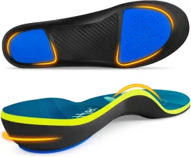 Plantar Fasciitis Insoles, 220 lbs Heavy Duty High Arch Support Inserts, Comfort Orthotics Insoles for Flat Feet and Foot Pain Relief, Work Boot Insoles for Men Women (295MM)