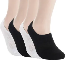 Pro Mountain No Show Socks Wide Toe Box For Health Bunion Unisex Size S to X-Large Cotton Cushion Footies