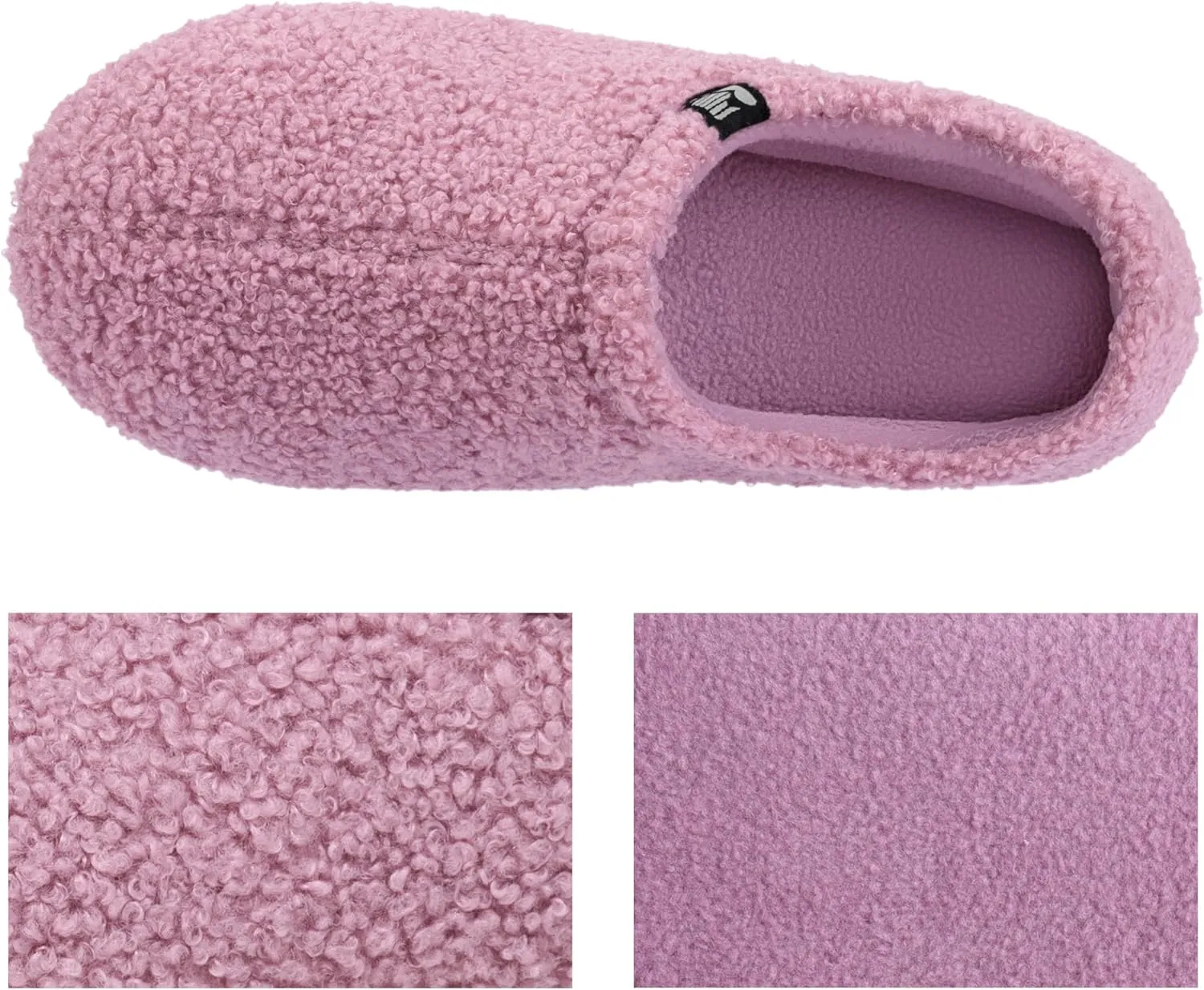 RockDove Women's Teddy Fleece Closed Back Indoor Slipper