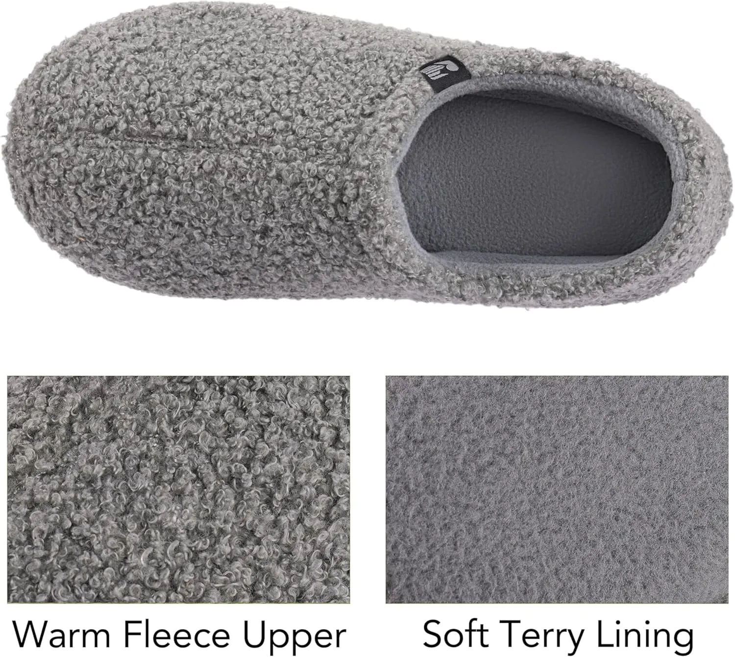 RockDove Women's Teddy Fleece Closed Back Indoor Slipper
