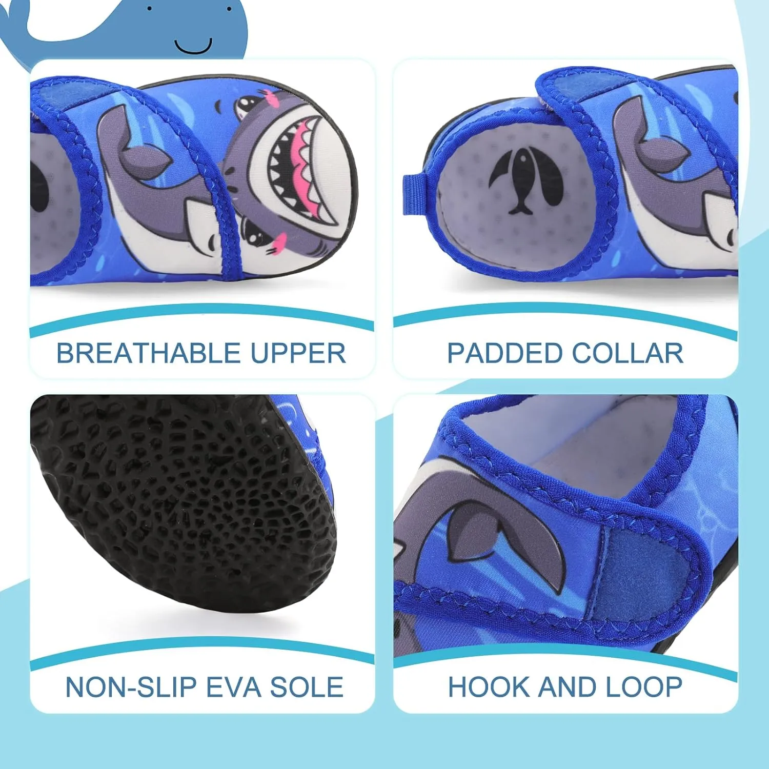 shopUAL Toddler Water Shoes Kids Girls Boys Beach Aqua Socks Skin Barefoot Walking Water Shoes Quick Dry Non-Slip Breathable Swim Pool Surf