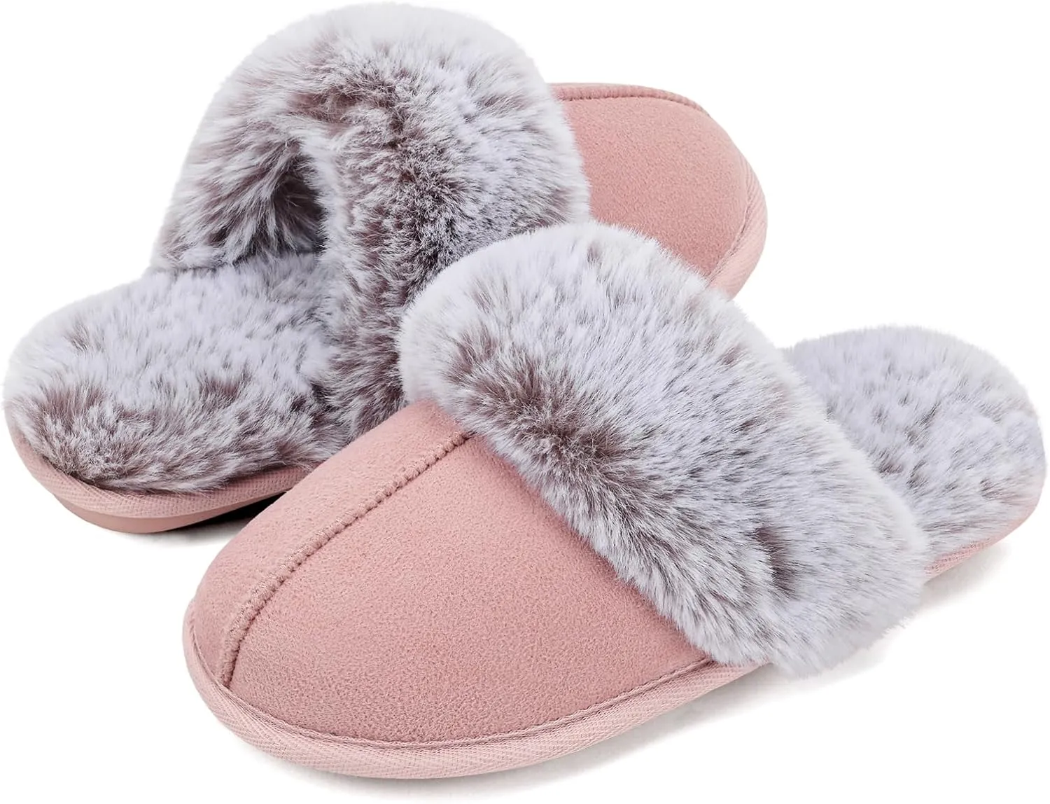 Slippers for Women Indoor,Fluffy Non-Slip Slippers for Men Indoor,Warm Cozy Comfy Ladies Bedroom House slippers for Women