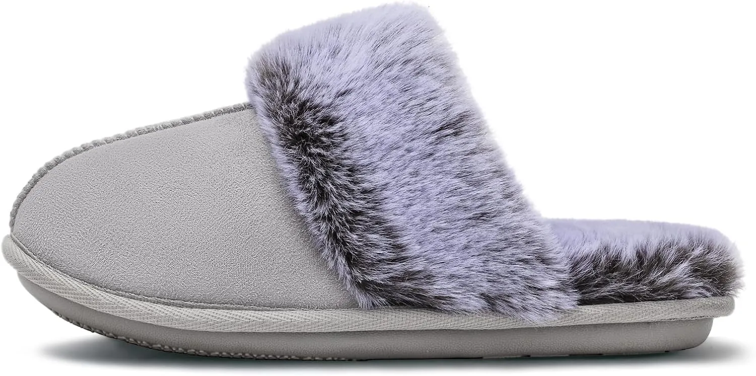 Slippers for Women Indoor,Fluffy Non-Slip Slippers for Men Indoor,Warm Cozy Comfy Ladies Bedroom House slippers for Women