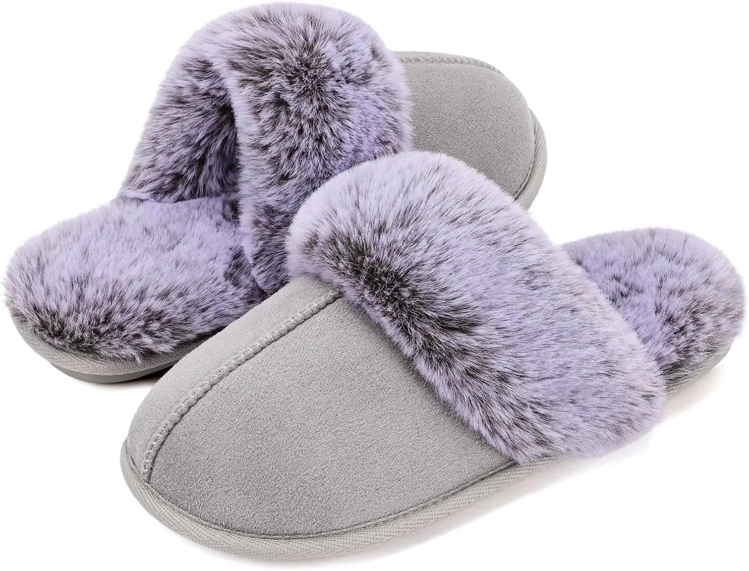 Slippers for Women Indoor,Fluffy Non-Slip Slippers for Men Indoor,Warm Cozy Comfy Ladies Bedroom House slippers for Women