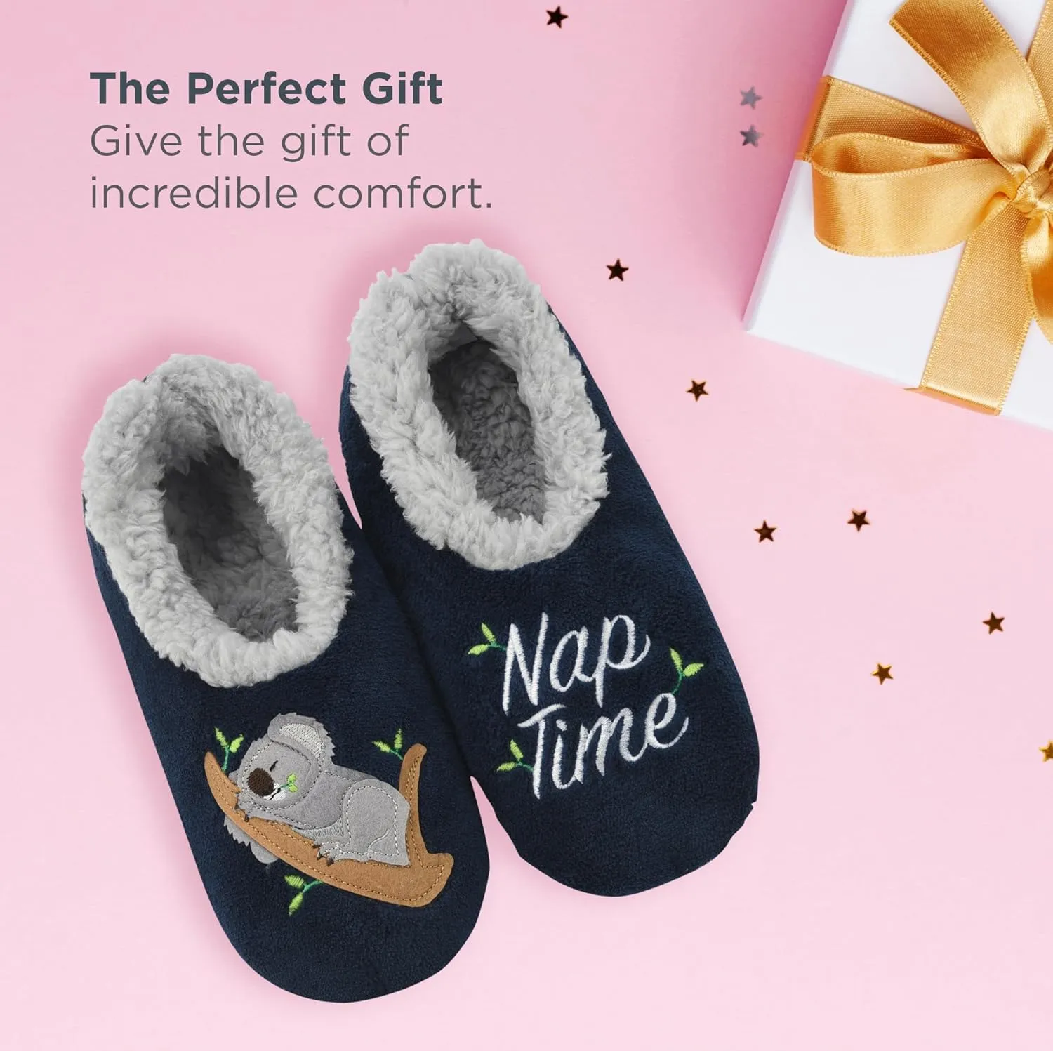 Snoozies Pairable Slipper Socks - Slippers for Women, Non-Slip Fuzzy Slipper Socks