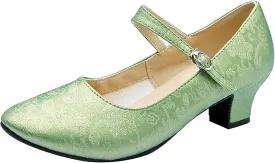 SWDZM Women's Ballroom Latin Dance Shoes Closed Toe Comfortable Low Heel Dress Shoes