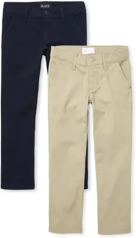 The Children's Place Stretch Bootcut Chino Pants,multipacks