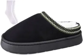 TOCONFFON Women's Fuzzy Cozy Warm Slippers Lightweight Platform House Slippers Fluffy Anti-Skid Plush Memory Foam Indoor Outdoor Home Shoes