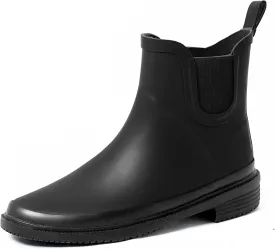 Ubon Women's Short Rain Boots Rubber Waterproof Comfortable Rainbooots Ankle Chelsea Boots Women Mud Garden Shoes for Outdoor Gardening,Farming