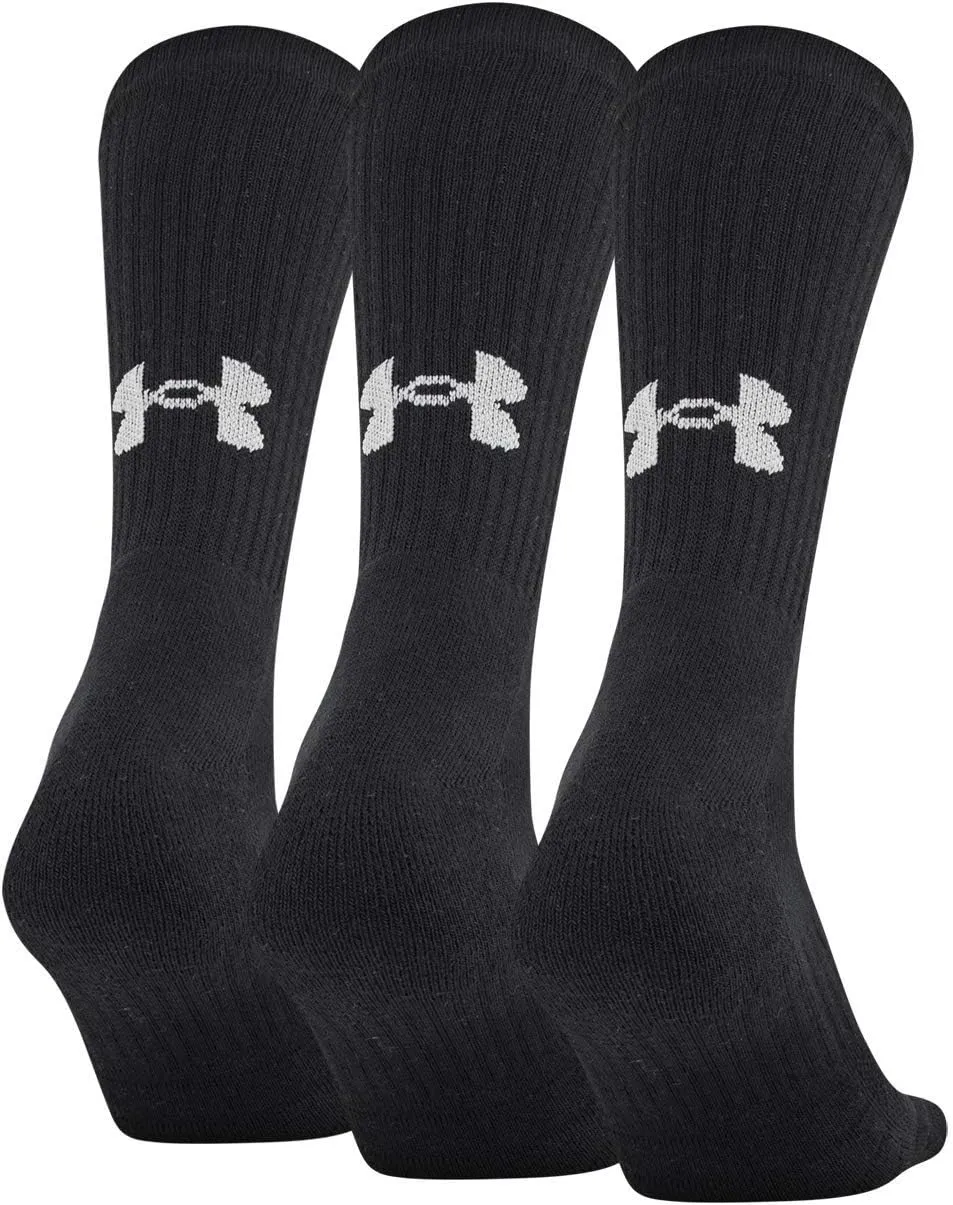 Under Armour Adult Training Cotton Crew Socks, Multipairs