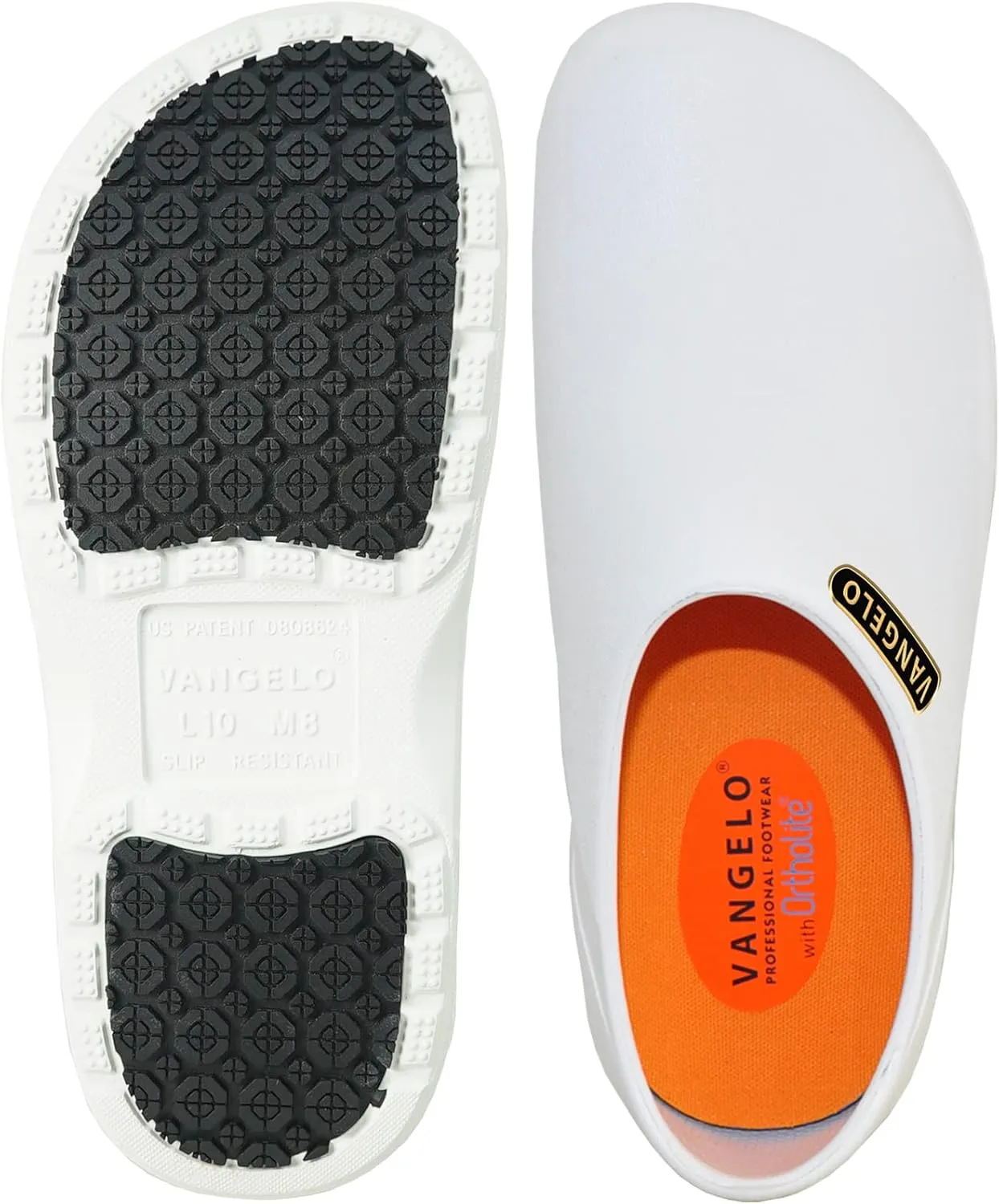 VANGELO Professional Slip Resistant Clog Waterproof Women Work Nurse Shoe Chef Shoe Carlisle Black Lime White Multicolor