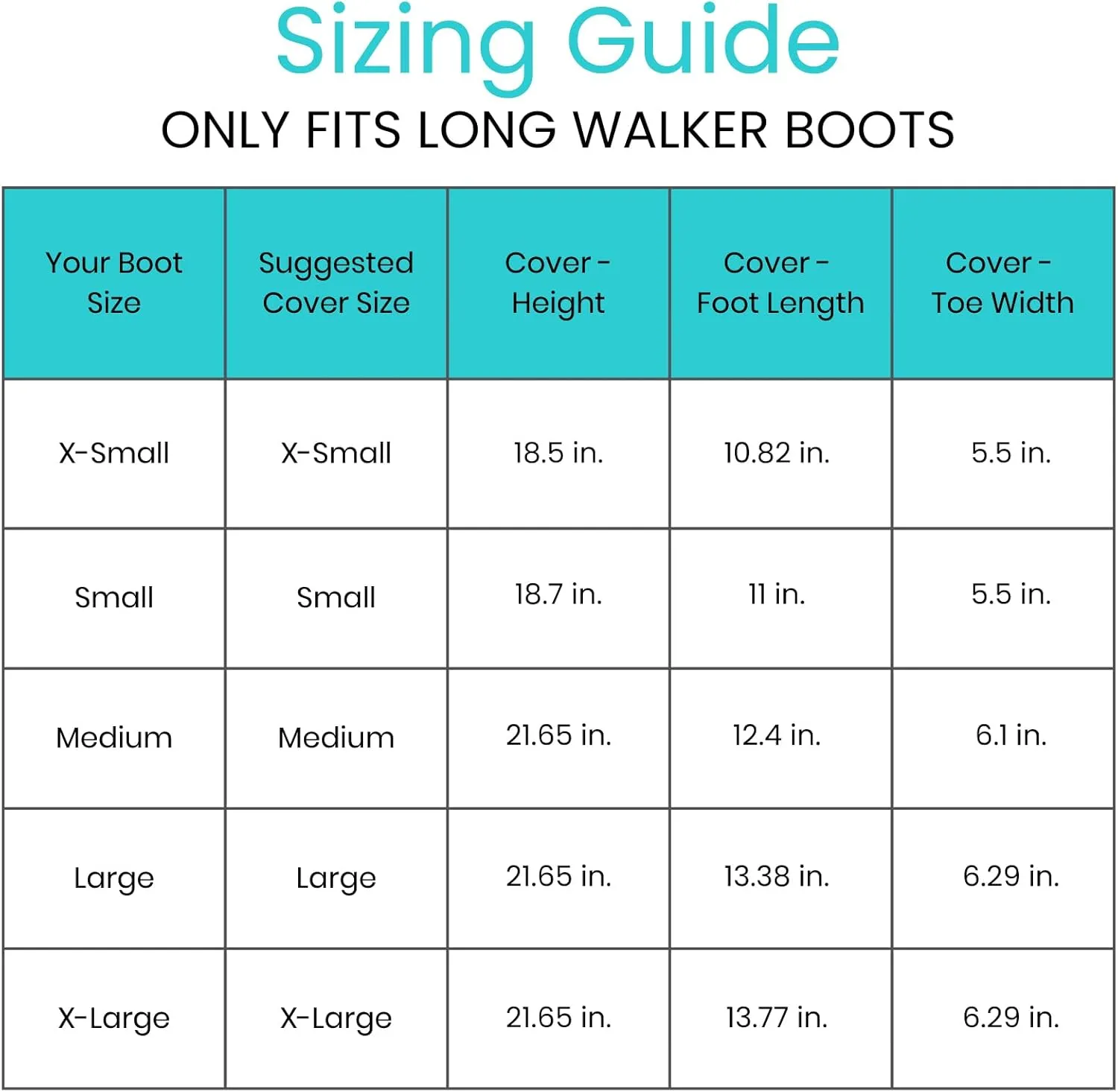 Vive Walking Boot Cover Waterproof - for Medical Orthopedic Brace & Cast, Fractured Foot Accessories - Prevents Moisture, for Outdoor, Rain, Snow Protection - Non-Slip, Adjustable