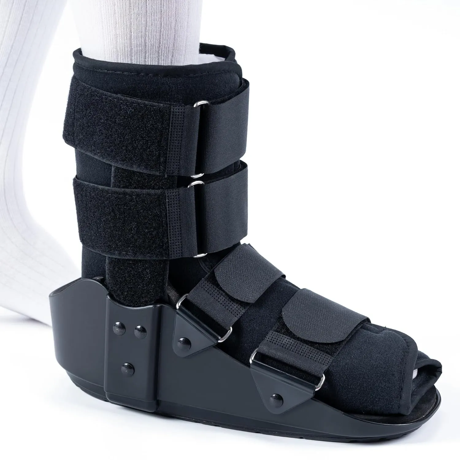 Walking Boot, Orthopedic Boot Fracture Boot for Sprained Ankle, Broken Foot, Achilles Tendonitis, Medium, Black