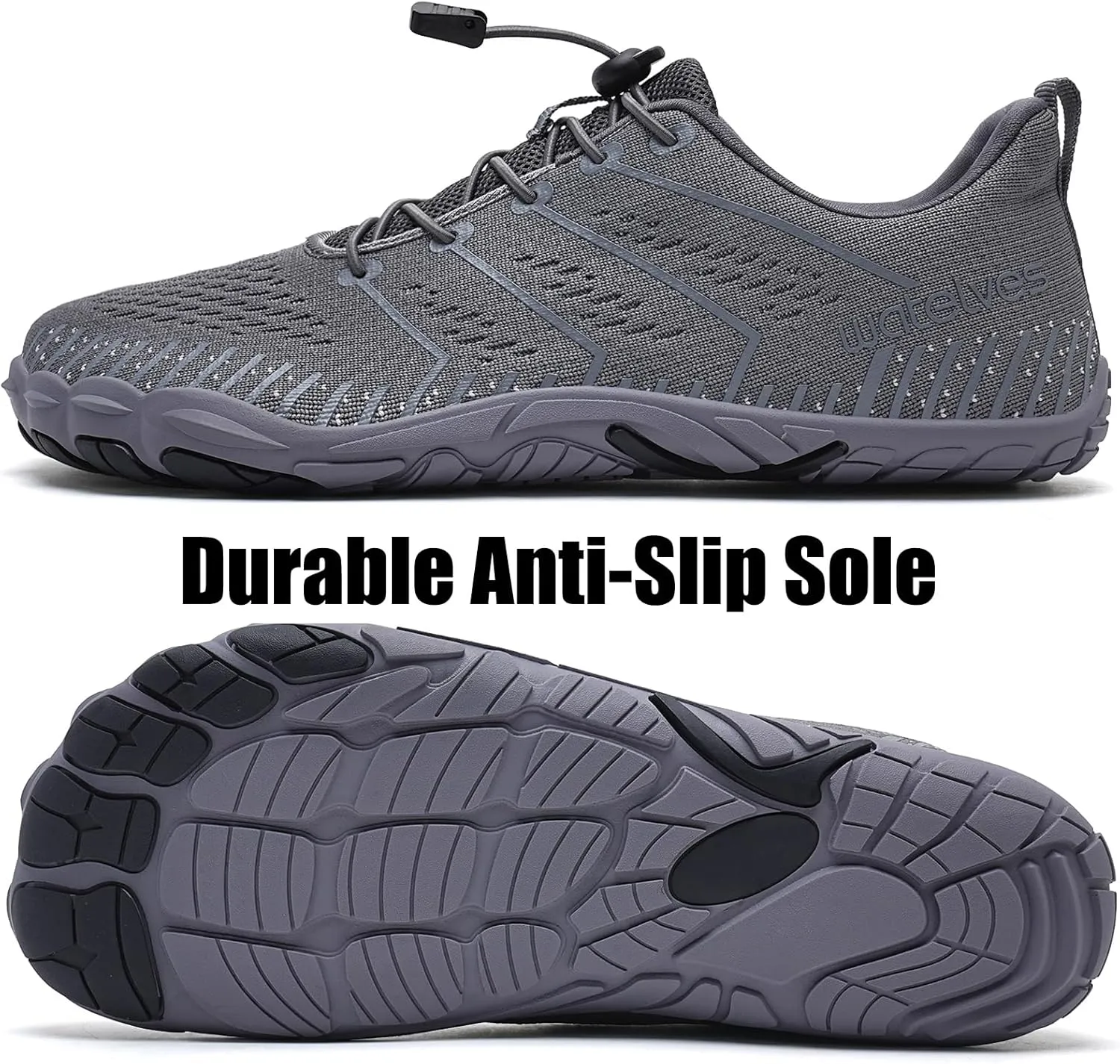 WateLves Barefoot Water Shoes Women Men Anti Slip Wide Toe Breathable Walking Shoes Minimalist Zero Drop Sneakers for Beach Travel Hiking