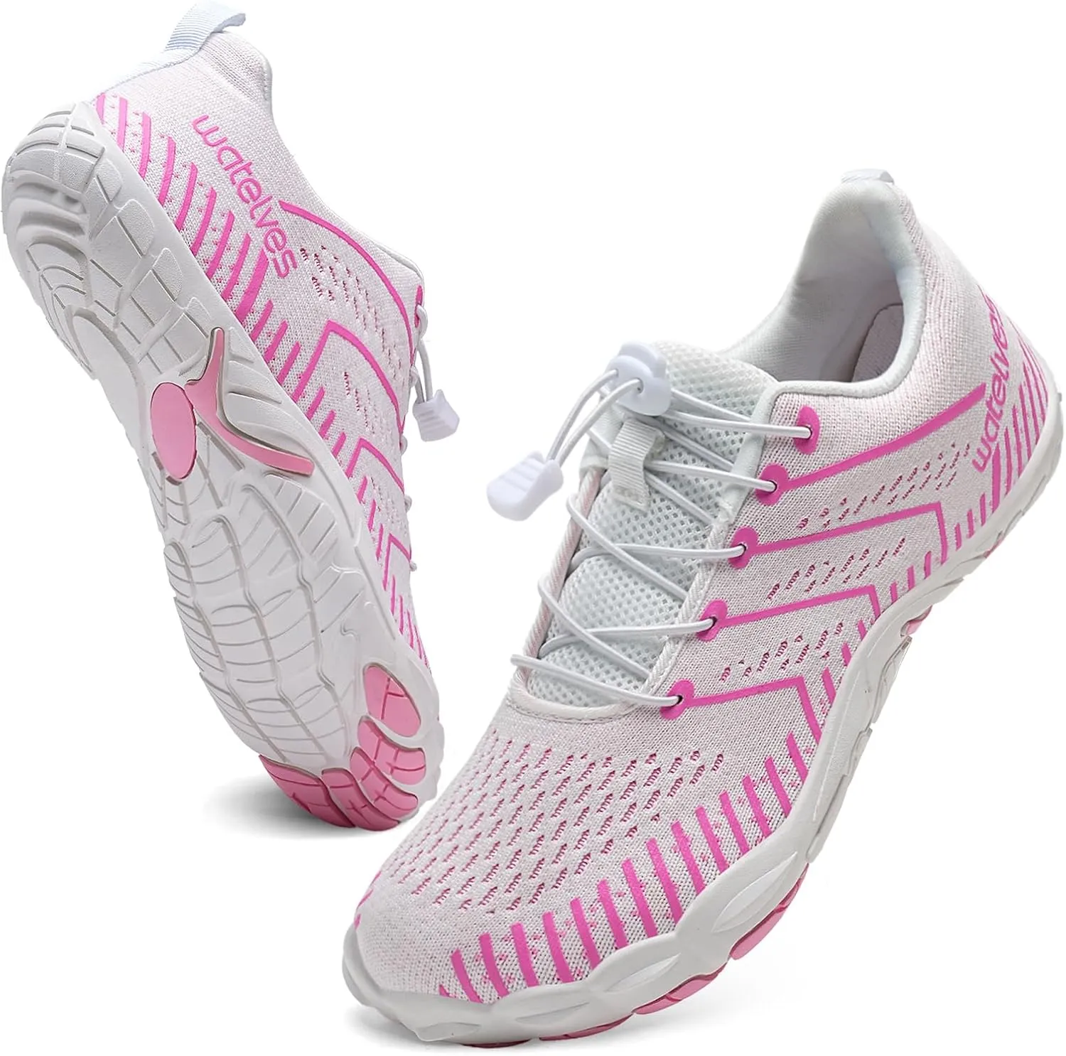 WateLves Barefoot Water Shoes Women Men Anti Slip Wide Toe Breathable Walking Shoes Minimalist Zero Drop Sneakers for Beach Travel Hiking