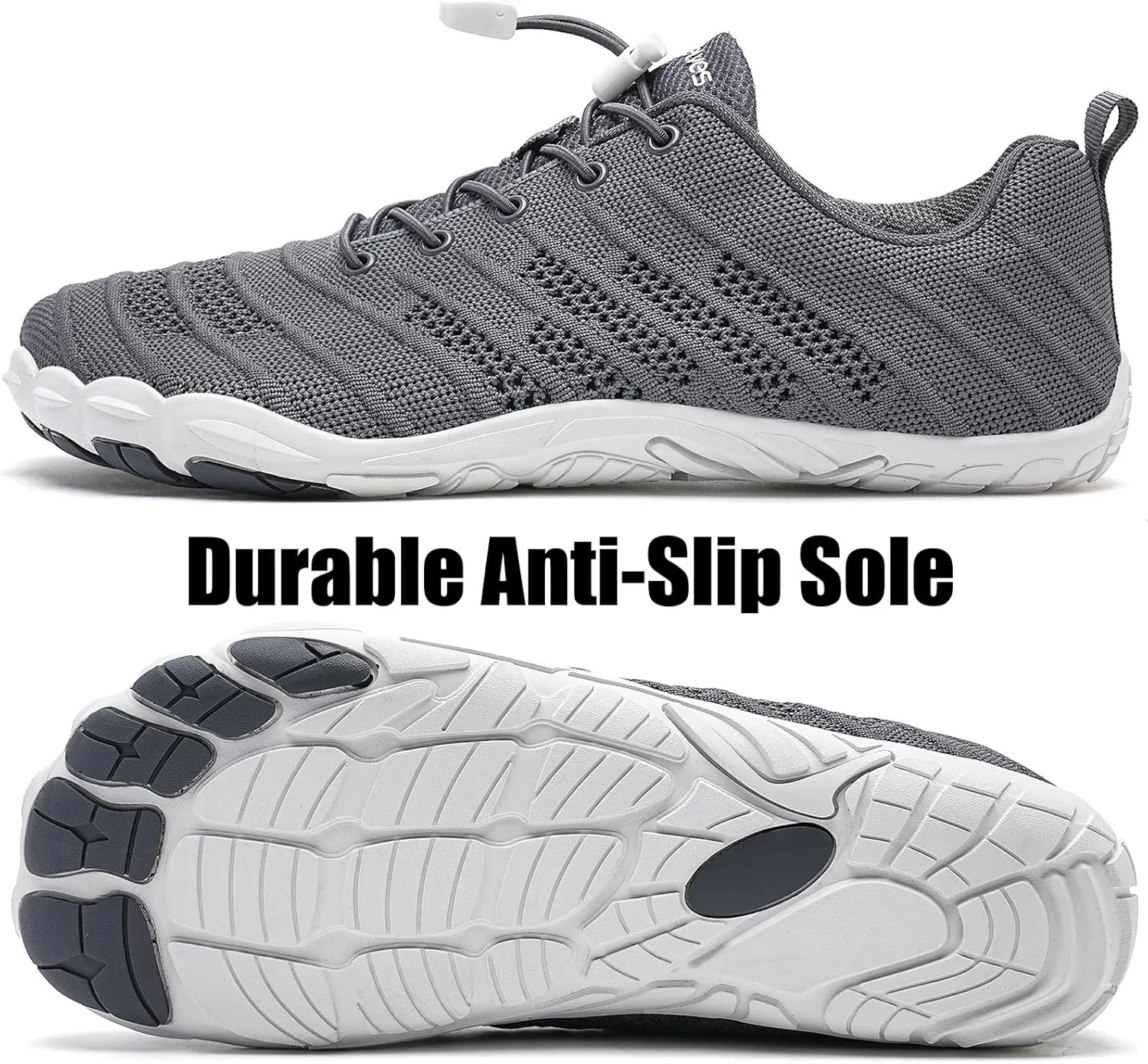 WateLves Barefoot Water Shoes Women Men Anti Slip Wide Toe Breathable Walking Shoes Minimalist Zero Drop Sneakers for Beach Travel Hiking