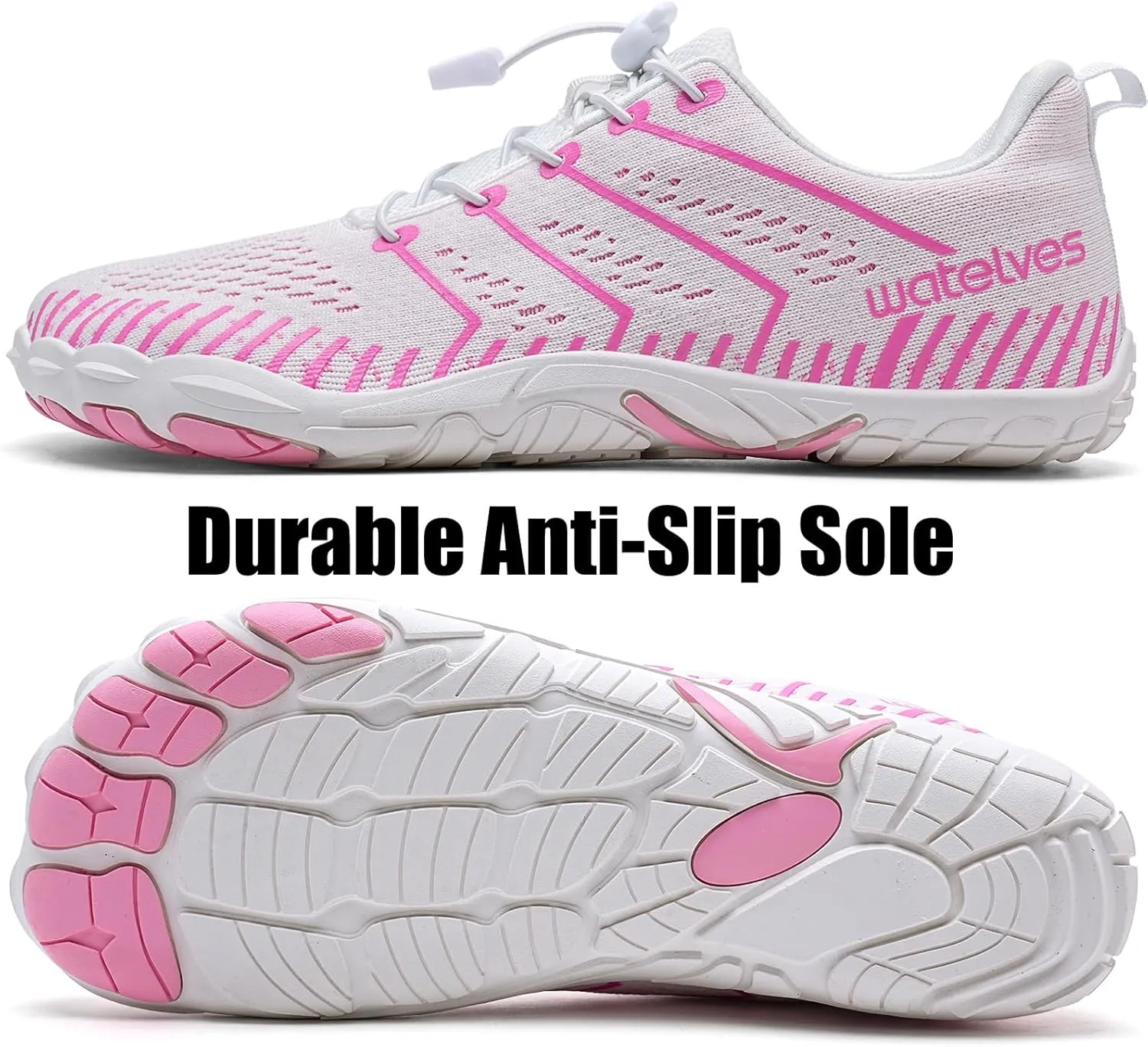 WateLves Barefoot Water Shoes Women Men Anti Slip Wide Toe Breathable Walking Shoes Minimalist Zero Drop Sneakers for Beach Travel Hiking