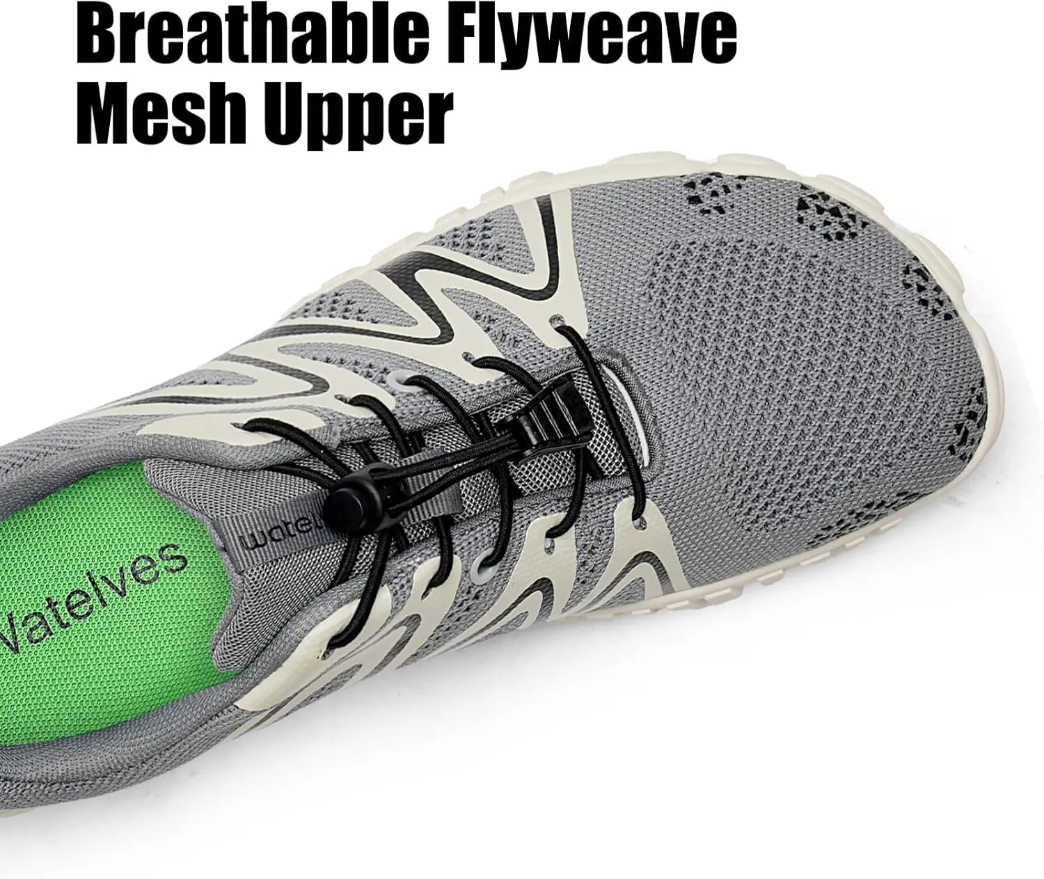 WateLves Barefoot Water Shoes Women Men Breathable Wide Width Toe Box Beach Walking Shoes Comfortable Slip On Minimalist Sneakers for Travel Hiking
