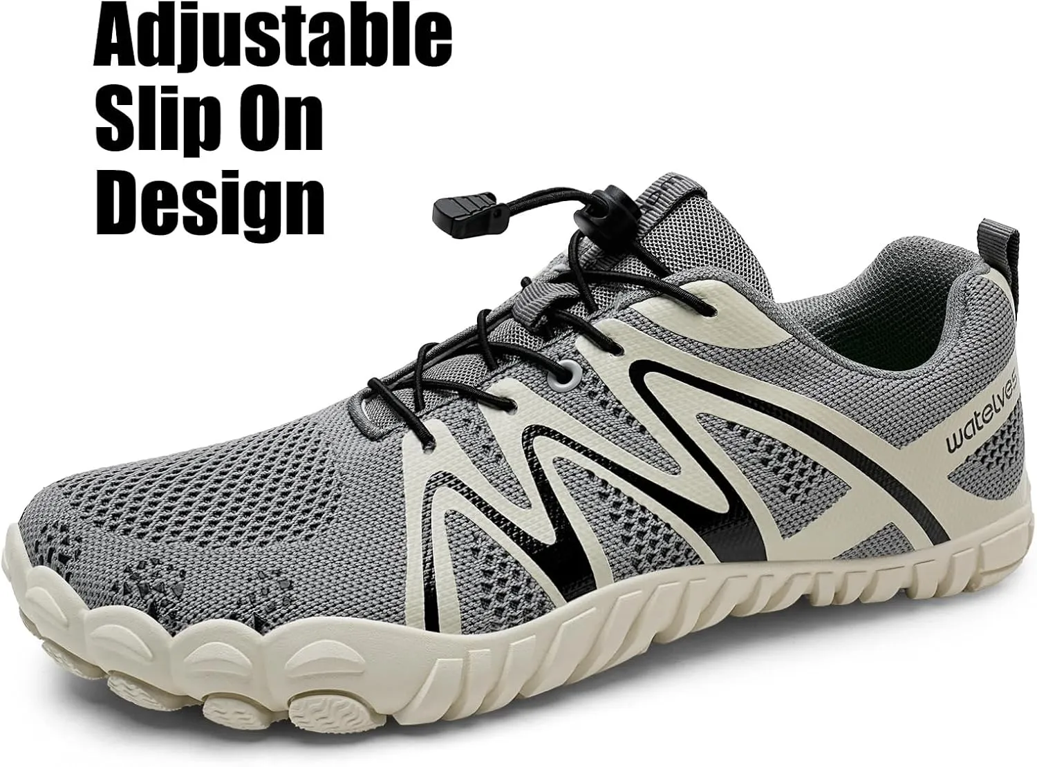 WateLves Barefoot Water Shoes Women Men Breathable Wide Width Toe Box Beach Walking Shoes Comfortable Slip On Minimalist Sneakers for Travel Hiking
