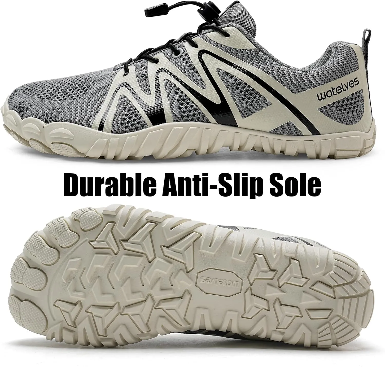 WateLves Barefoot Water Shoes Women Men Breathable Wide Width Toe Box Beach Walking Shoes Comfortable Slip On Minimalist Sneakers for Travel Hiking