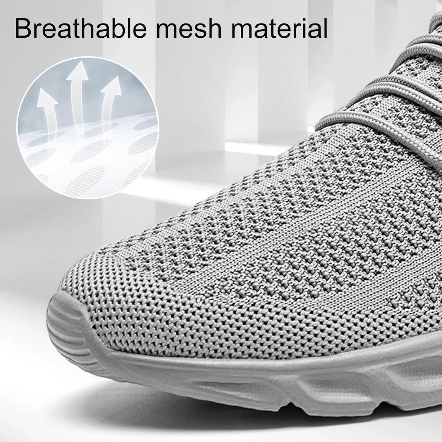 WCIDFY Mens Running Shoes Mesh Breathable Tennis Shoes Lightweight Walking Sneakers Comfortable for Gym
