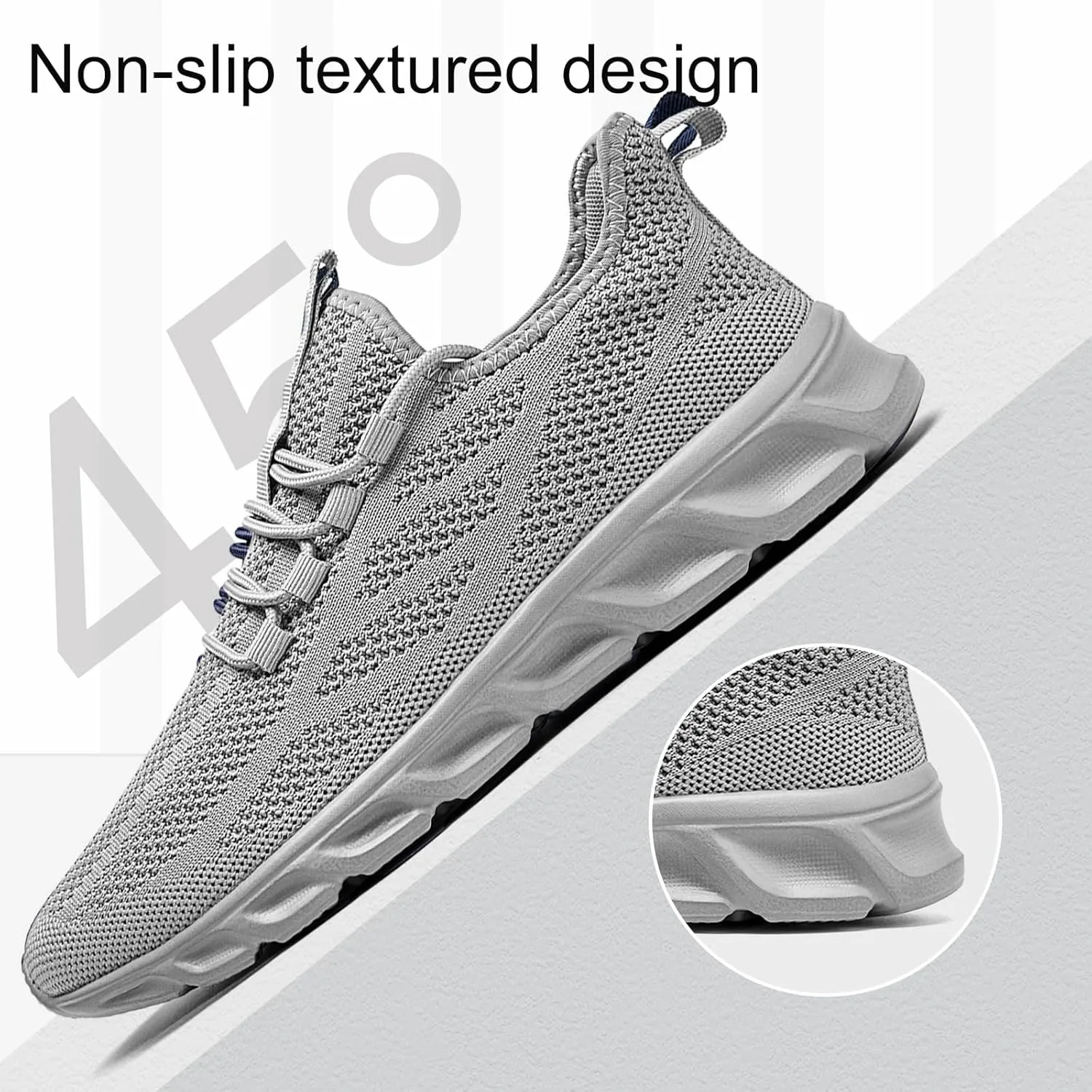 WCIDFY Mens Running Shoes Mesh Breathable Tennis Shoes Lightweight Walking Sneakers Comfortable for Gym