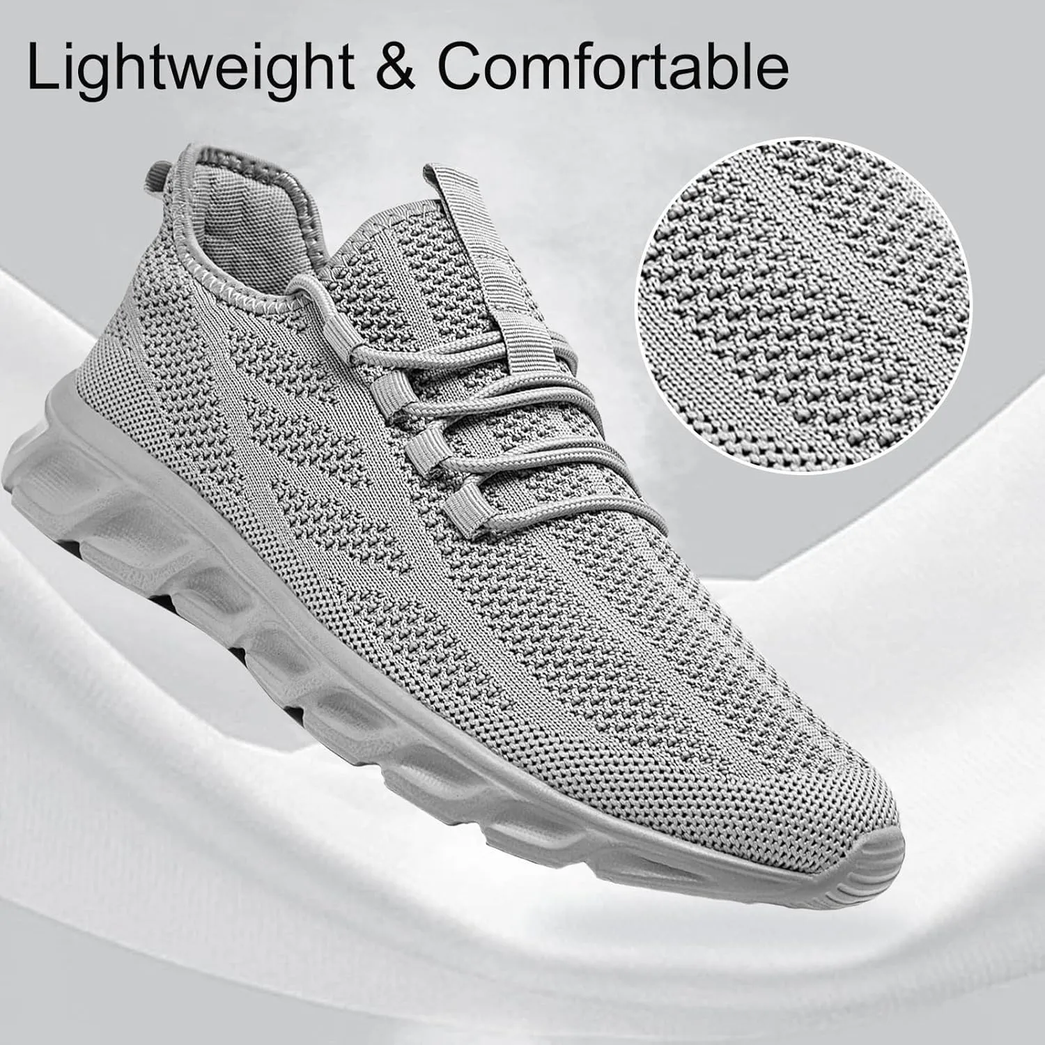 WCIDFY Mens Running Shoes Mesh Breathable Tennis Shoes Lightweight Walking Sneakers Comfortable for Gym