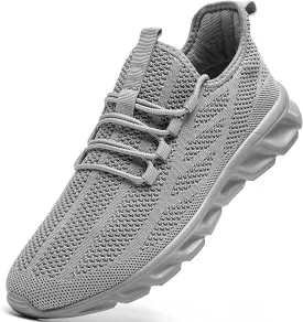 WCIDFY Mens Running Shoes Mesh Breathable Tennis Shoes Lightweight Walking Sneakers Comfortable for Gym