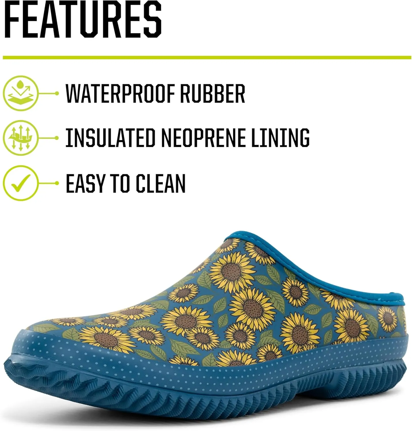 Western Chief Womens Waterproof Clog with Neoprene Lining and Rubber Outsole - Perfect for Garden and Outdoor Wear