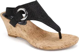 WHITE MOUNTAIN Women's Aida Cork Wedge Sandal