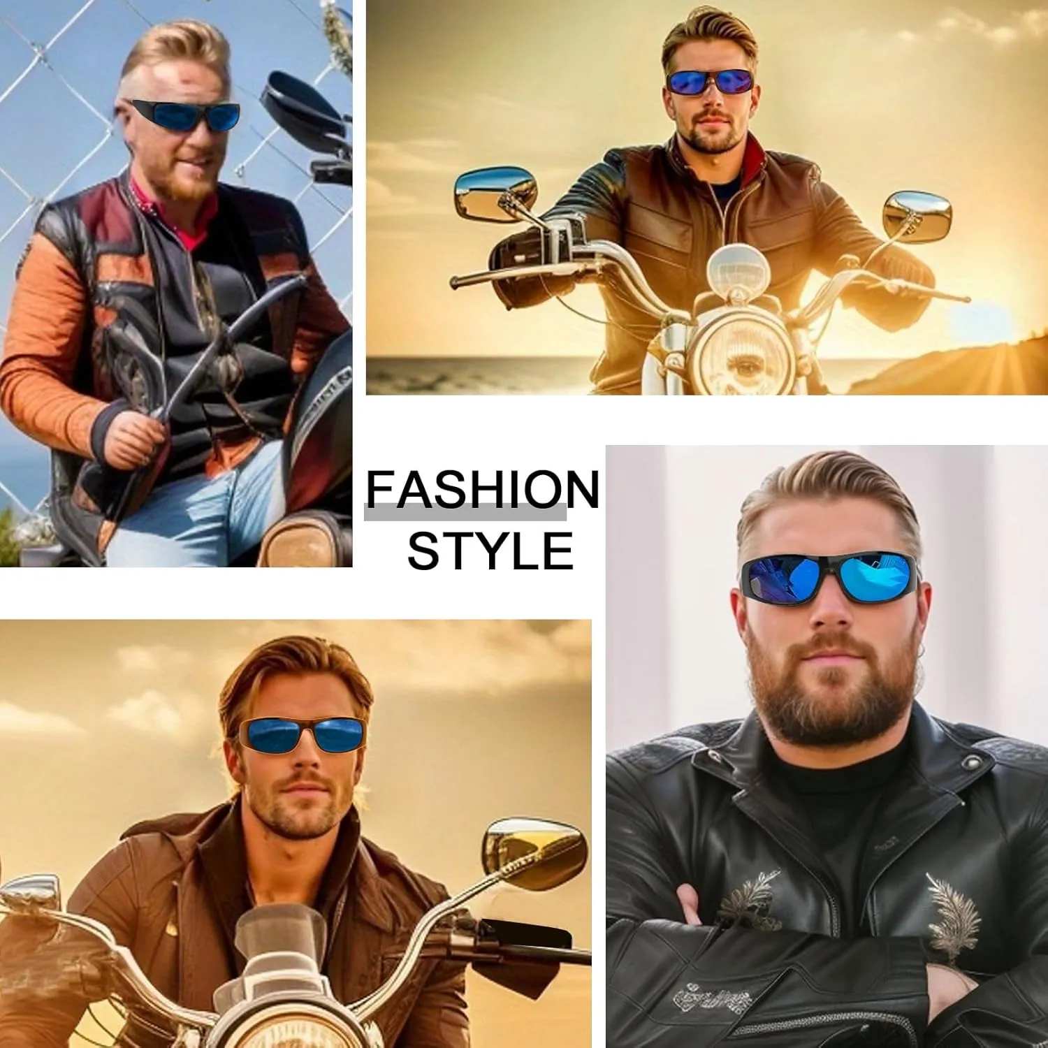 WISTON Wrap Around Sunglasses for Men Women Super Dark Blackout Sunglasses for Sensitive Eyes UV400 Protection W8005