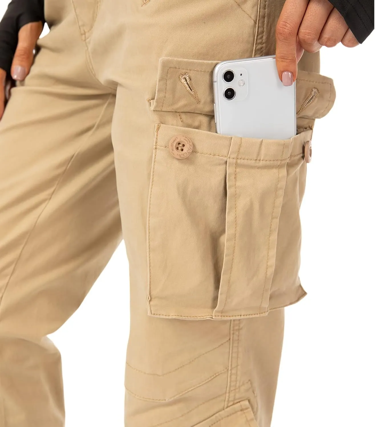 Women's Cotton Casual Military Army Cargo Combat Work Pants with 8 Pocket