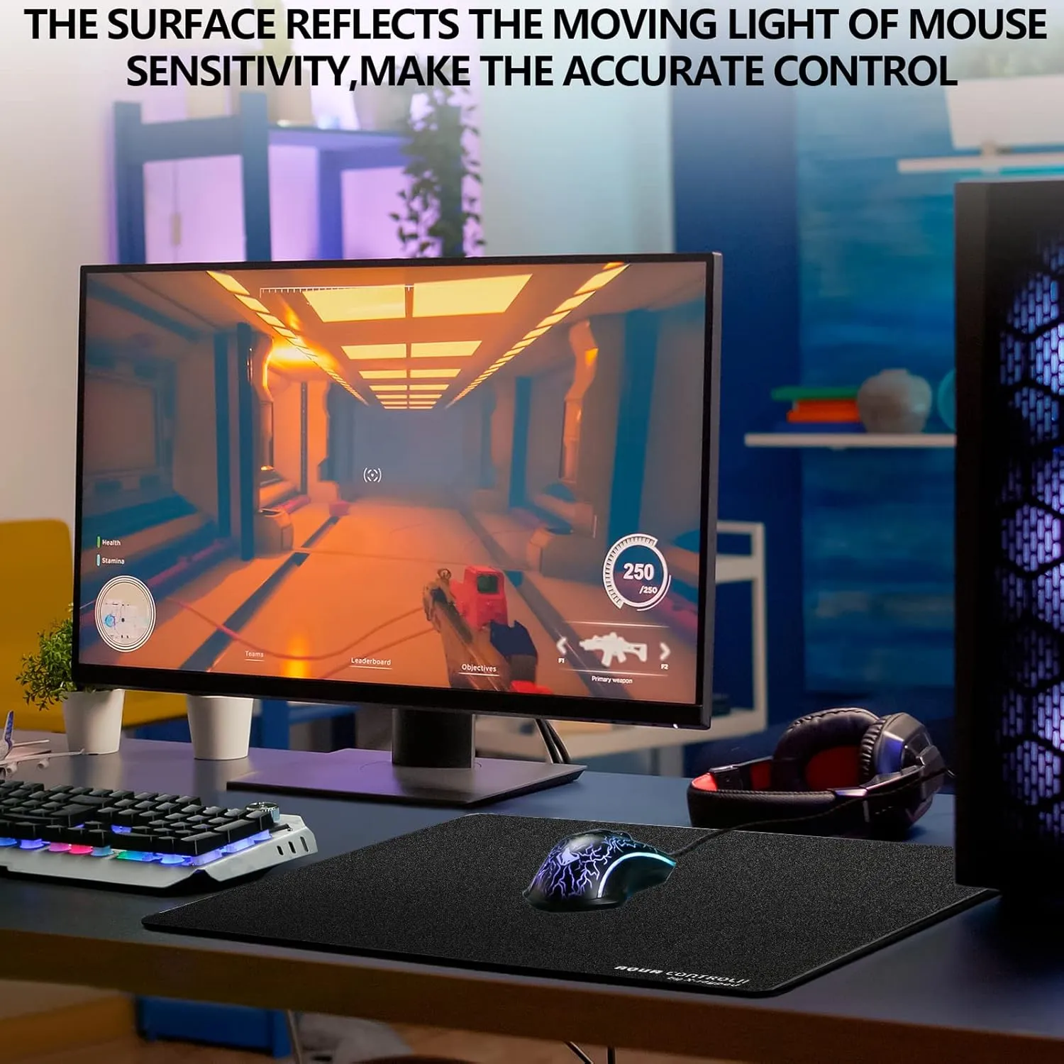 X-Raypad Aqua Control 2 Gaming Mouse Pad, Ultra-High Precision Mouse Pad with Perfect Speed and Control Capability, Consistent X and Y Glide, Designed for Fps Players with Low DPI Requirements