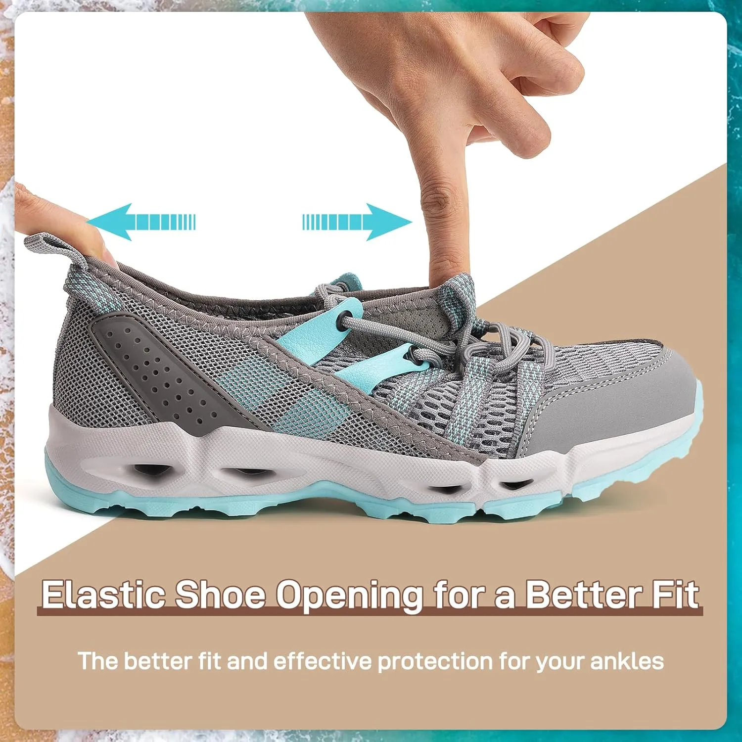 ziitop Womens Hiking Water Shoes for Women Quick Dry Outdoor Sport Sneakers Non Slip Lightweight Breathable Summer Trekking and Walking Climbing Shoe